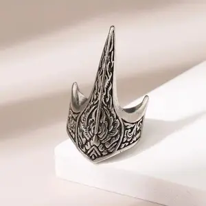 Nordic Retro Vikings Bird Skeleton Ring for Men and Women Hip-hop Hawk Mouth Self-defense Personality Opening Men's Jewelry