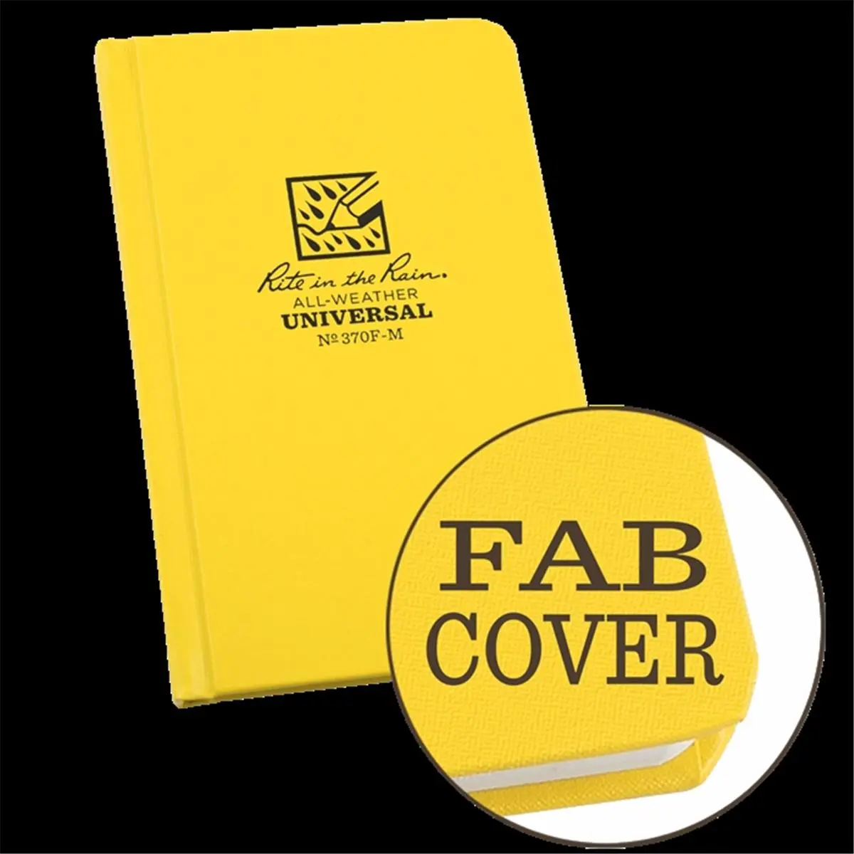 Rite in the Rain Durable Rainproof Hardcover Notebook - Case-Sewn Bound Fabrikoid All-Weather Office Stationery, Stable 80 Sheets/160 Pages Durability-Focused Book