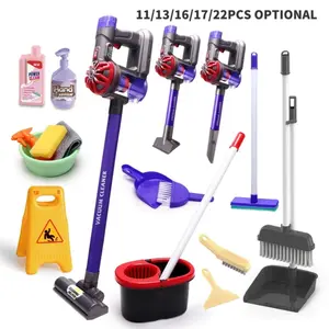 Kids Cleaning Toy Set with Realistic Vacuum and Mop, Develops Hands-On Skills, Pretend Play Cleaning Toy for Ages 3+, Requires 3 Aa Batteries, Cleaning Playset