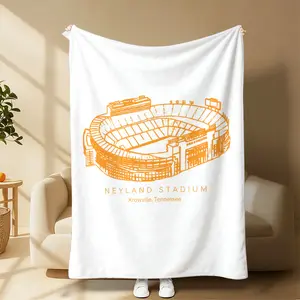 Neyland Stadium Tennessee Volunteers Football Blanket - College-Themed Blanket, All-Season Textile for Home Sofa, Ideal Christmas Gift for Family, College-Themed Blankets, Football Blankets