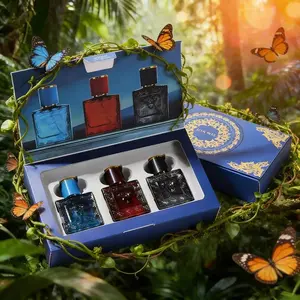 Men's 3pcs Gift Set Eau De Parfum 90ml Long Lasting Woody Floral Cologne Fragrance Fascination Man