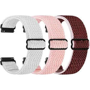 Quick Release Watch Band - Choice of Width -18mm 19mm 20mm 22mm 24mm Watch Bands, Solo Loop Adjustable Elastic Nylon Watch Straps Replacement Wristband for Men Women