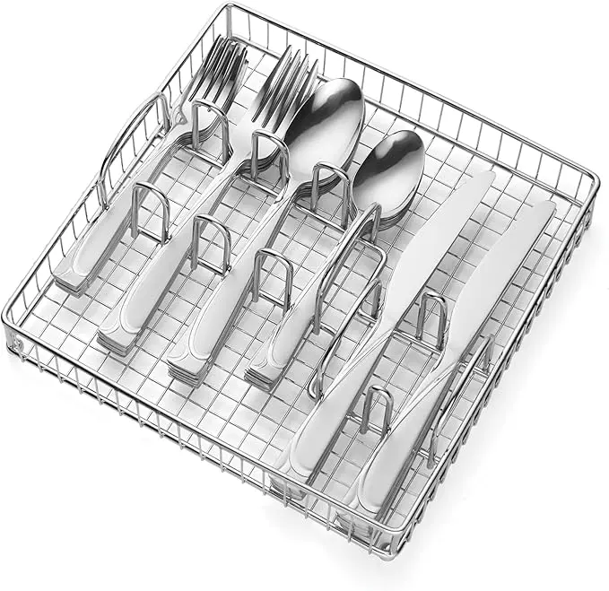 Cambridge 425540CJB2R Mena 18-0 Stainless Steel Cutlery & Tableware Set with Server - 40 Piece