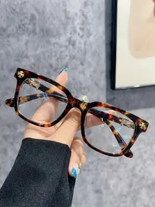 Trendy Fashion Glasses Accents Sunglasses, Vintage Square Frame, Perfect for Y2K & Streetwear Trends