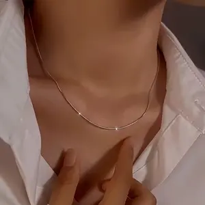 S925 Silver Necklace - Elegant Minimalist Design, Perfect for Parties & Music Festivals, Daily Wear, Mardi Gras Day, All-Season Jewelry Gift for Women, Party Accessory | Minimalist Necklace | Durable Jewelry