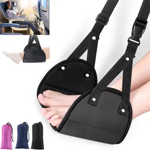 Portable Airplane Footrest – Travel Foot Hammock for Planes, Train, Car & Office Leg Rest Support