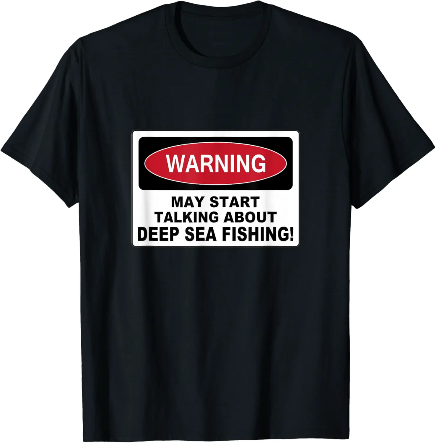 Warning Deep Sea Fishing Fish Ocean Graphic Novelty Vintage T-Shirt - Andrewzhang Shop 91B0BHTMHSFY