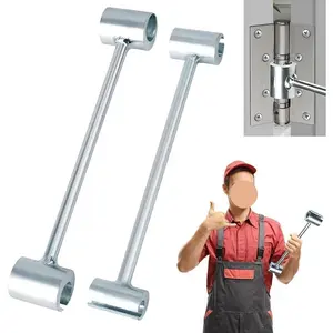 Dual Size Door Hinge Adjustment Tool 14–19 & 23–25mm, Door Hinge Repair Tool, Door Gap Adjustment Tool, Door Adjustment Tool, Heavy Duty for Fixing Gaps in Fire, Cleanroom Safety Use (Silvery)