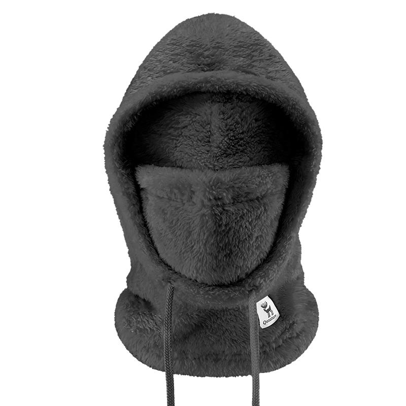 Qunature Ski Mask with Adjustable Ventilation and Detachable Liner for Winter Sports Fitted Hat with Soft Fluffy Fabric and Versatile Design
