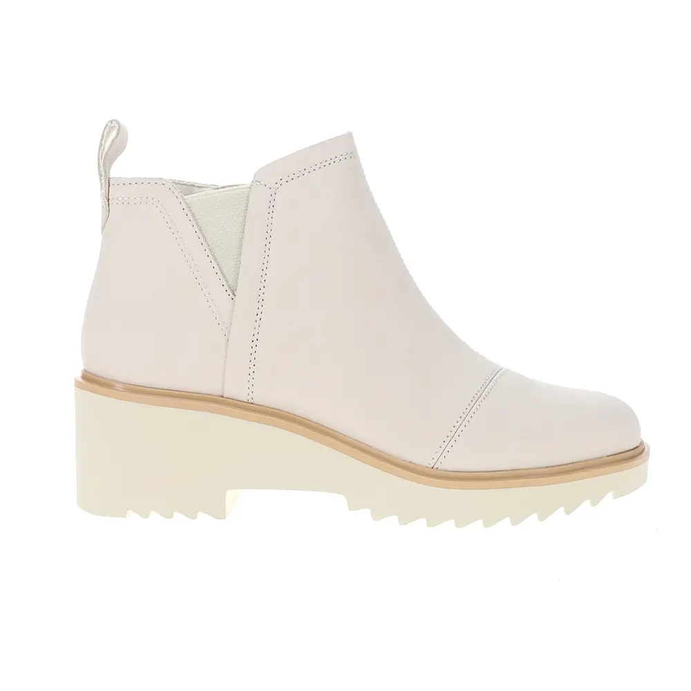 TOMS Womens Maude Zippered Casual Boots Ankle Mid Heel 2-3" - Off White TOMS Womens Maude Zippered Casual Boots Ankle Mid Heel 2-3" - Off White