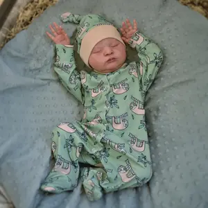 GUESSBELLY 20Inch Newborn Doll with 3D-paint Skin with Visible Veins, 50cm Lifelike Asleep Reborn Baby Girl Cloth Body Art Toy for Kids 3+ Lovely Birthday Gift