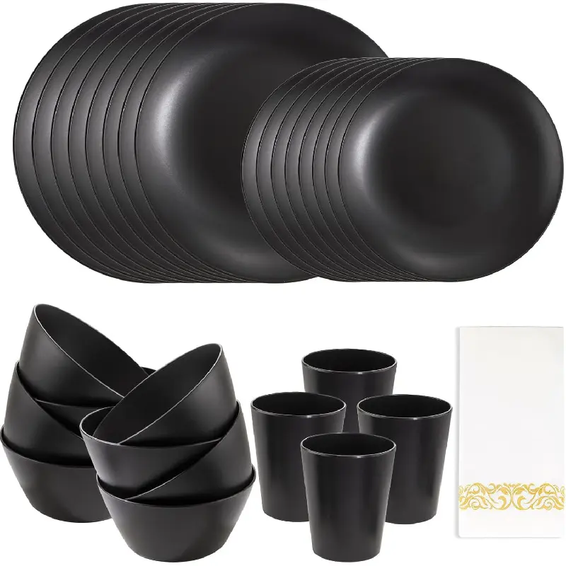 Black with Napkins