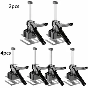 12 Inch Labor-Saving Handle 2pcs, 4pcs Wall Tile Locator, Multi-Function Height Adjustment Lifting Device, Door Panel Lifting Cabinet Jack Board Lifter