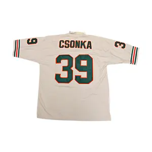 Larry Csonka Miami Dolphins Mitchell & Ness White Jersey Size 52