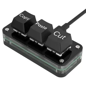 3 Keys Macro Programming Mini Keyboard for Photoshop Gaming Hotswap Programming Keypad Copy Paste Mini Button Macropad