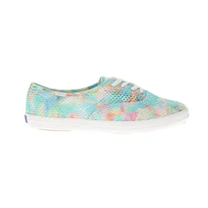Keds Womens Champion Cotton Mesh Lace Up Sneakers Shoes Casual - Blue, Multi