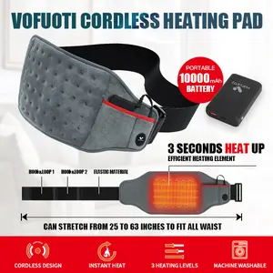 VOFUOTI wireless heating waist pad, ideal for women experiencing menstrual pain, lower back pain, and shoulder and neck pain, as well as for camping and travel. Relieves pain and provides comfort. A miracle for relieving menstrual cramps and back pain — p