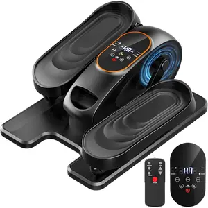 Electric Ellipse  Exerciser as Seen  TV, Under Desk Elliptical Machine with Quiet , Remote Control & LCD Display - Portable Foot Pedal Exerciser for Seniors,  Office Seated Workout