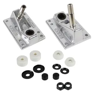 Core Trucks 6-Hole Baseplates Hollow Kingpin Silver with 95A Bushings (2-Pack)