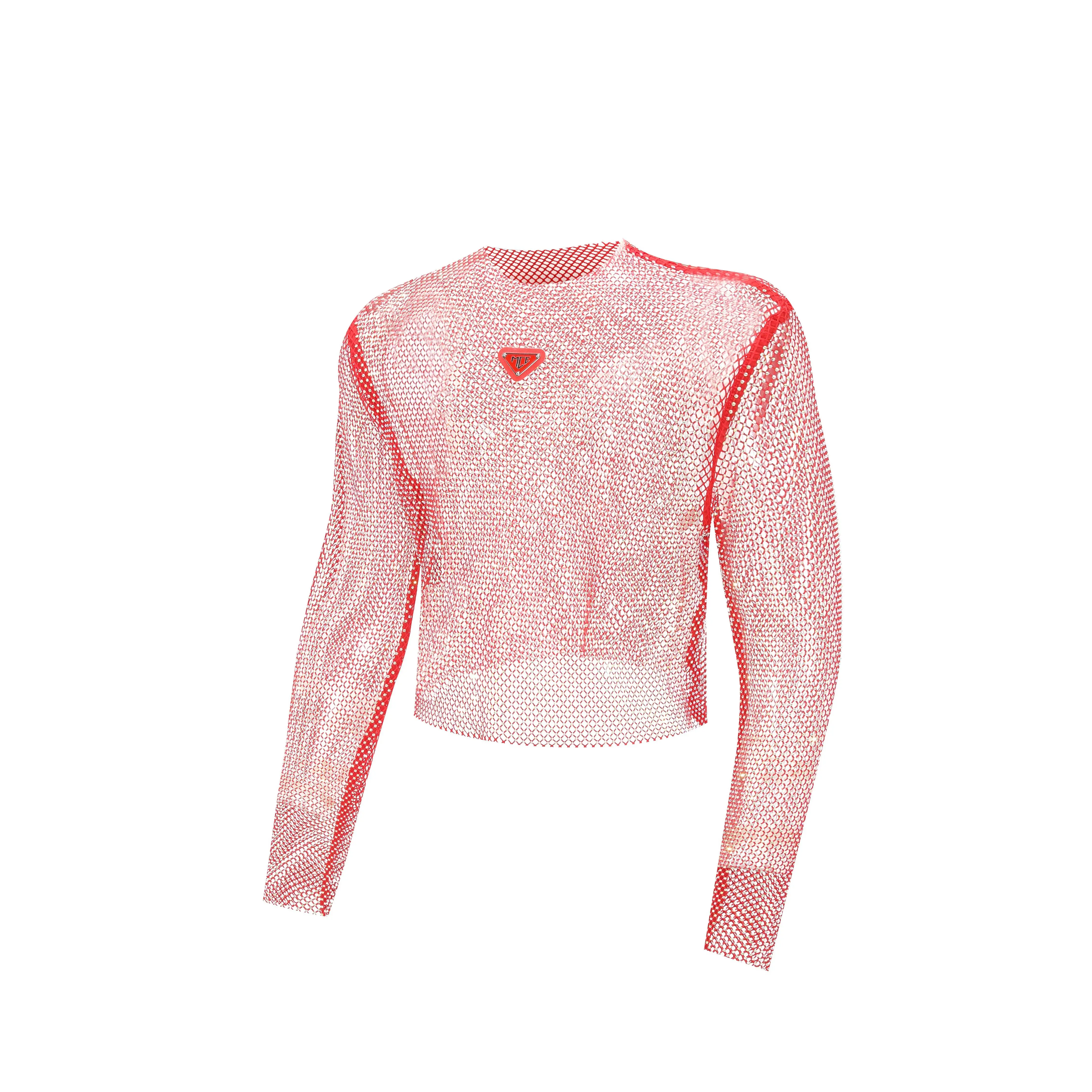 Ruby MCE rhinestone long sleeve crop top Ruby MCE rhinestone long sleeve crop top