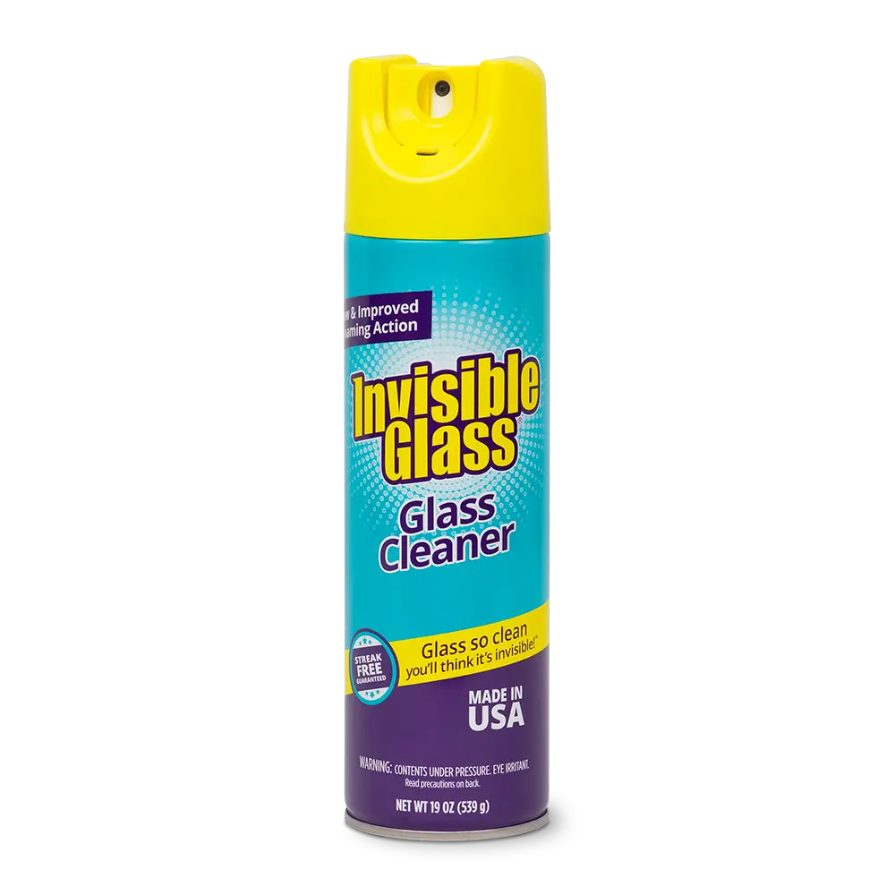 Invisible Glass Glass Cleaner Aerosol - Streak-Free, Foaming Action, Tint-Safe, Ammonia-Free, 19 oz Made in USA