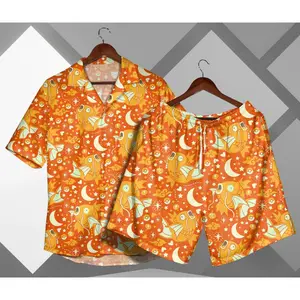 Magikarp Hawaiian Shirt Magikarp Hawaii Set Tropical Button-Up Shirt Hawaiian Short Summer Shiny Magikarp Shirt Gifts