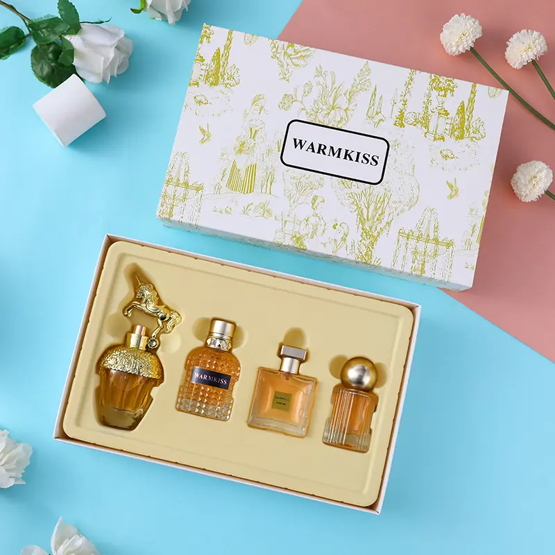 Warmkiss Women's Perfume Gift Set, 4 Eau de Parfum Fragrances (50ml + 30ml ×2 + 25ml), Floral & Fresh Scent Collection, Long-Lasting Everyday Perfume, Travel-Friendly Mini Fragrance Set