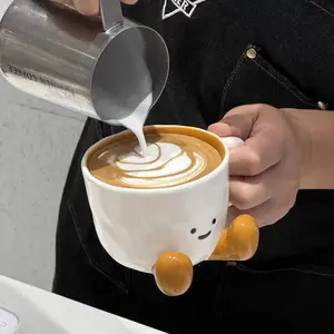 Cute Ceramic Foot Cup, Underglaze Colorful Coffee Mug, Cartoon Water Cup, Birthday Gift, Handbag Gift, Funny Gift Mug, Model Xinghao 001