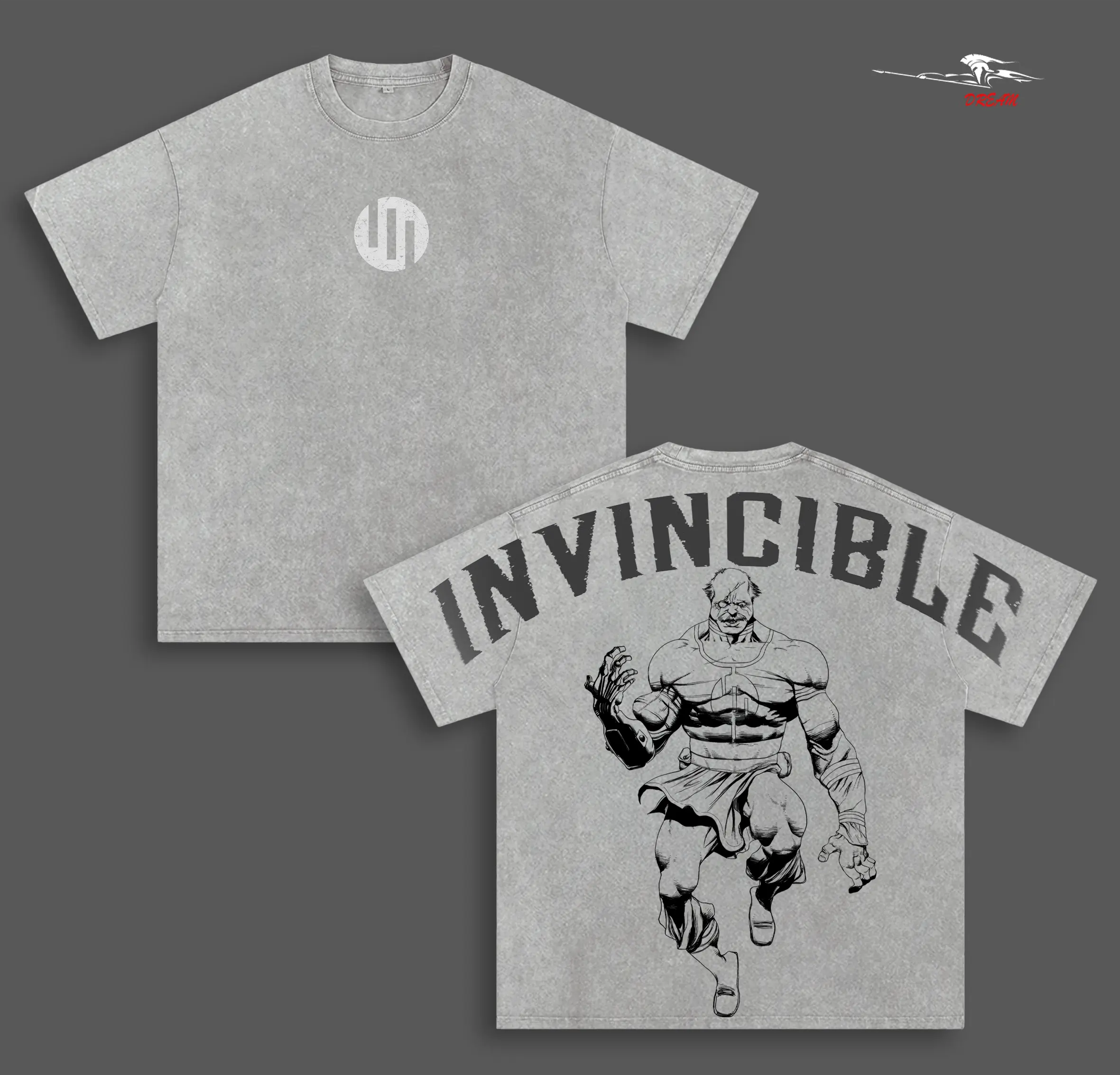 Conquest Viltrumite Invincible Tshirt Vintage Washed Oversized Superhero T Shirt Unisex Streetwear Villain Graphic Tee Comic Style Dark Superhero Clothing Gift