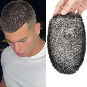 15x20cm Short Buzz Cut Wig Toupee For Men Human Hair Topper PU Thin Skin Replacemen System 15x20cm Short Buzz Cut Wig Toupee For Men Human Hair Topper PU Thin Skin Replacemen System