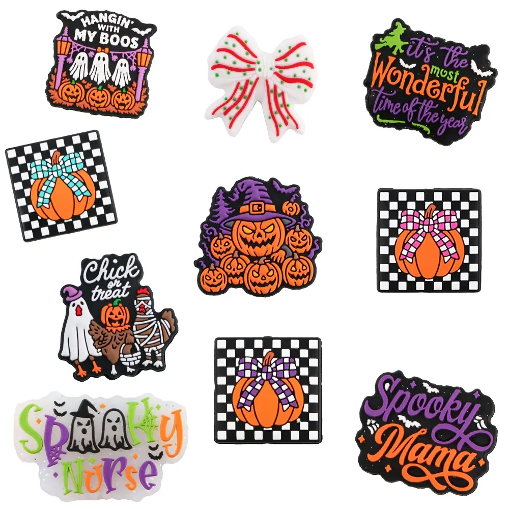 5pcs Halloween Theme Silicone Beads for DIY Crafts, Phone Chains, Keychains, Backpack Decorations, Perfect for Handmade Projects