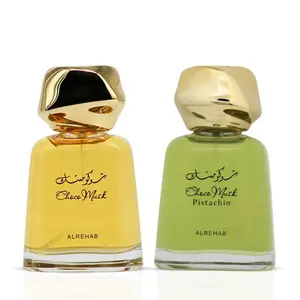 Choco Musk & Choco Musk Pistachio Eau de Parfum Sprays 100ml (3.4 oz) by Al Rehab (Bundle)
