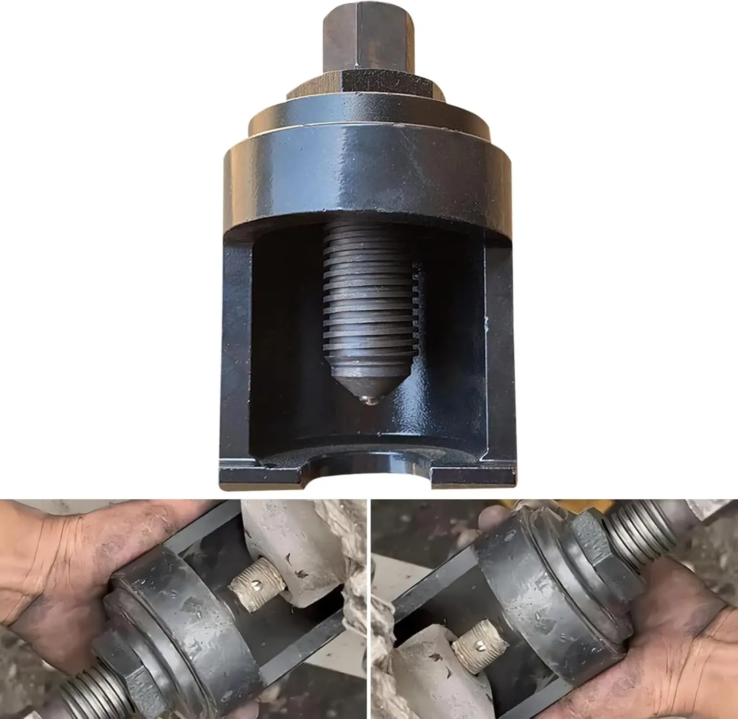 36mm Truck Ball Joint Separator, Heavy Duty Ball Joint Removal Tool | Forged manganese steel, suspension repair, 36 mm One-Piece Universal Ball Joint Puller,trucks, buses, construction equipment