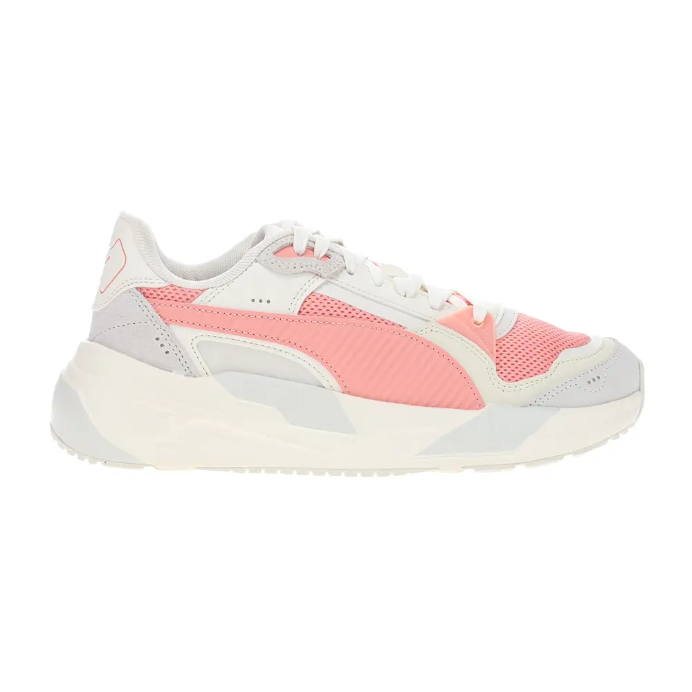 PUMA Womens Trinity 2 Lace Up Sneakers Shoes Casual - Off White, Pink