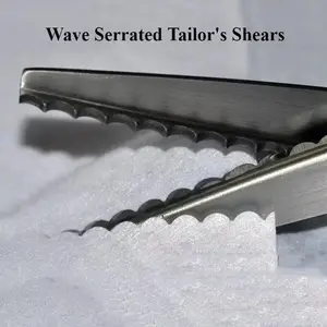 1pc Tailor's Lace Scissors DIY Stainless Steel Hand Scissors 3/5/7mm Wave Serrated Lace Tailor's Scissors Essential Sewing Tools Sewing Supplies Crafts
