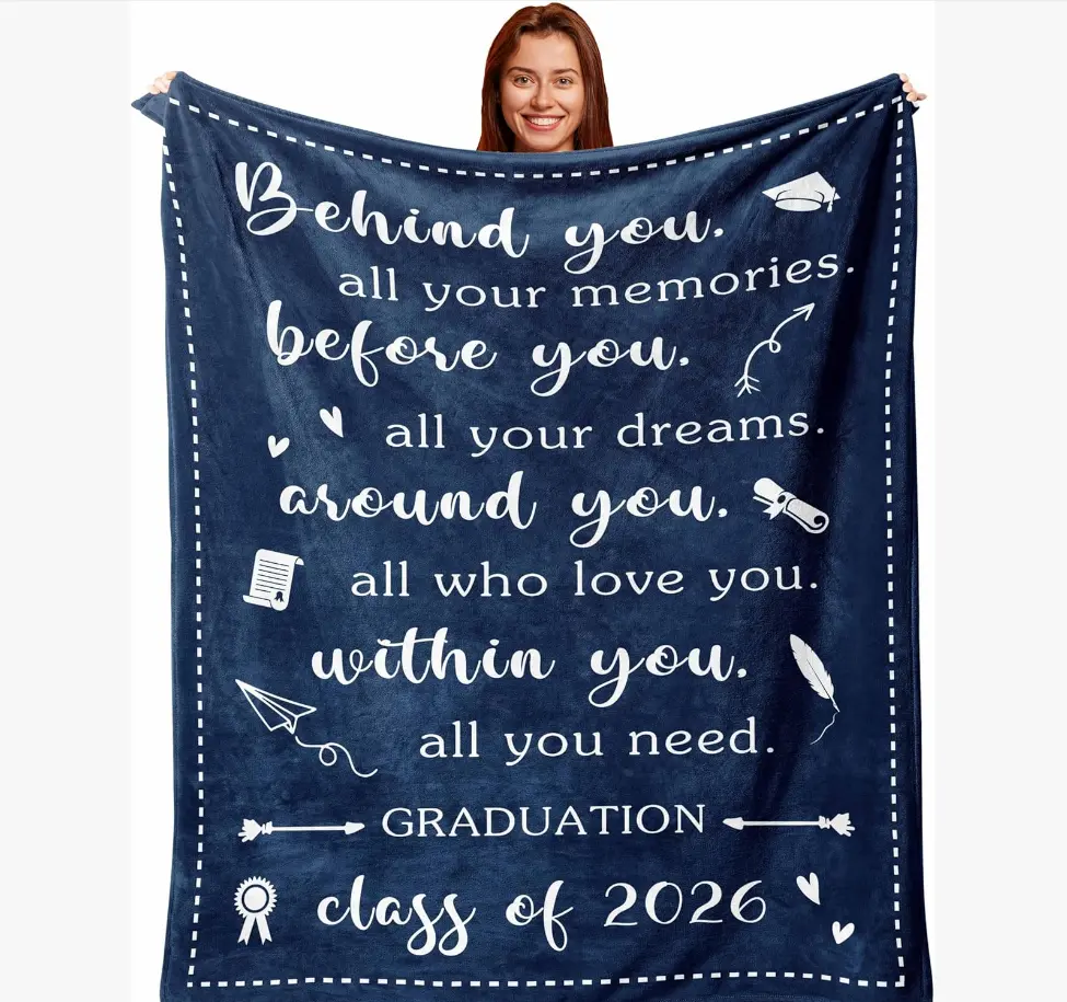Cool Graduation Gifts 2026 - Best Gifts for High School Seniors, 2026 PHD/College/Masters Degree Graduation Gift - Grad Congrats Presents - Gradaution Blanket 60X50in