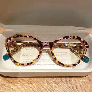 CLLOIO’s TR90 Square Eyeglasses Frame - Stylish Polygonal Design with Anti-Blue Light Lenses, Tortoiseshell & Leopard Print Temples
