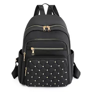 Women's Oxford Cloth Backpack, Backpacks Women, Fashionable Versatile Large Capacity, Casual Travel Shoulder Bag, Stylish Daily Use, Multi Compartment Backpack, Stylish Daypacks
