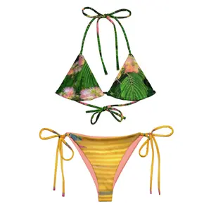 Mimosa & Gold All-over print recycled string bikini