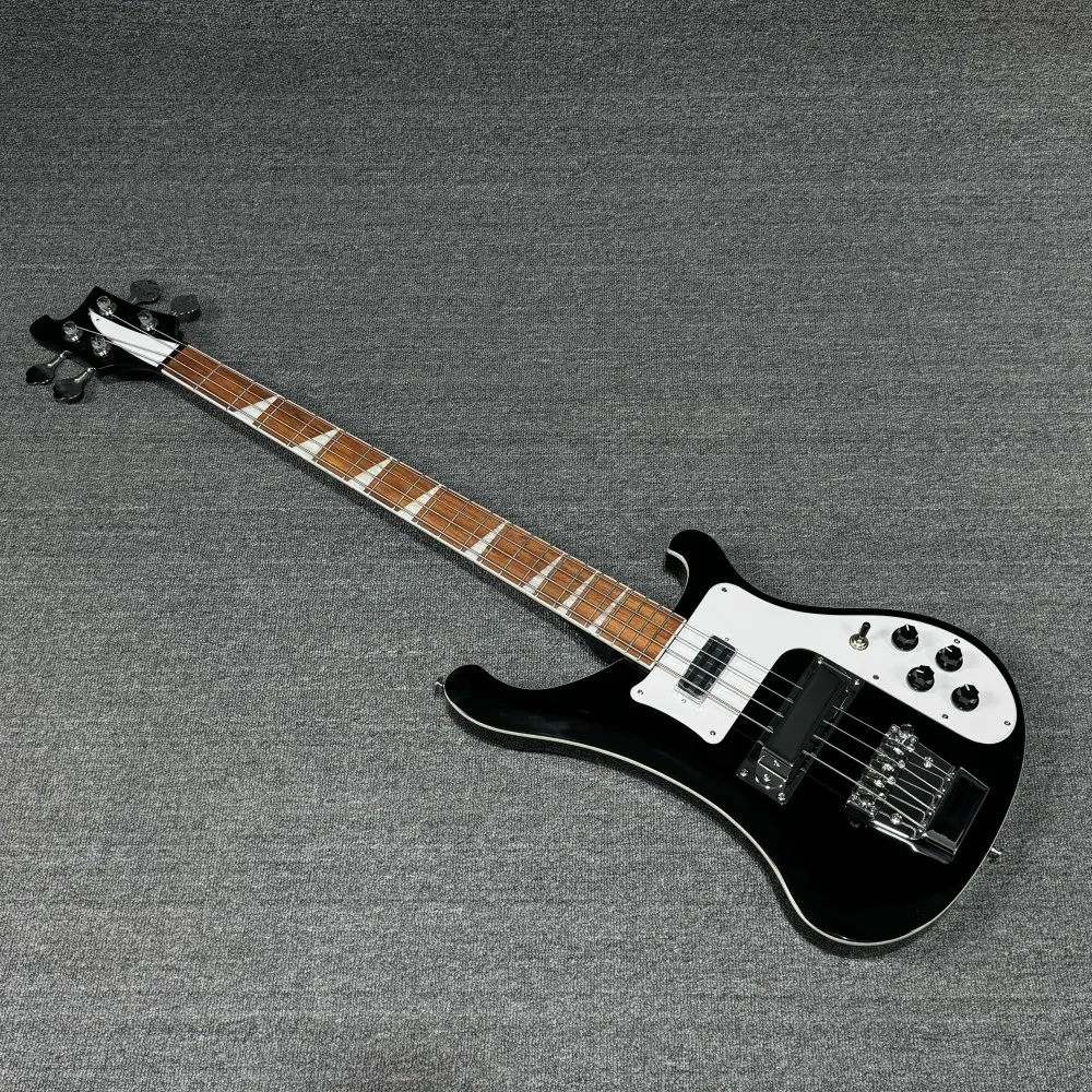 Black Rickenkacker 4003 Bass Electric Guitar, 4 Strings, Basswood Body, Rosewood Fingerboard, Suitable for, Jazz, Studio Recording, Performances
