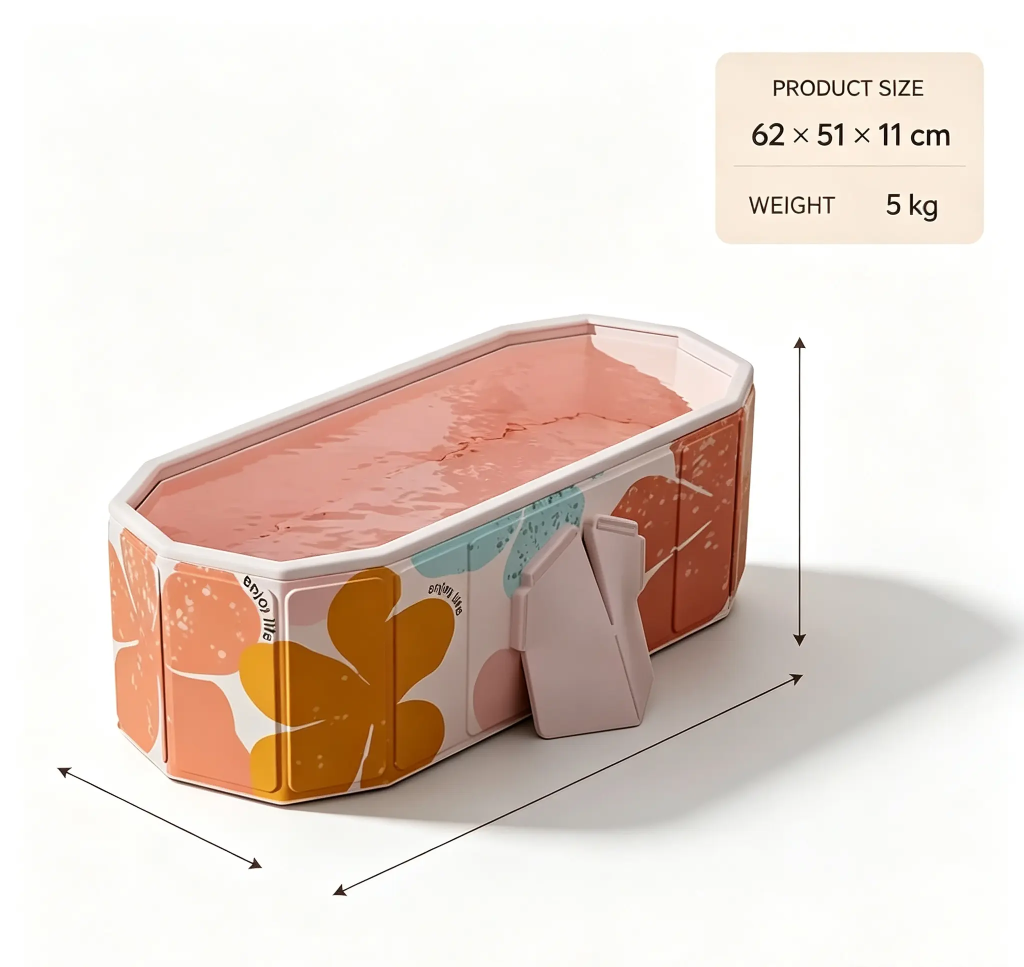 Space‑Efficient Foldable Home‑Spa Bathtub, Portable Freestanding Soaking Tub, Convenient Storage for Apartments and Outdoor Occasions