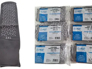 6 Pairs ASP Non-Skid Double Tread Patient Slipper Socks ADULT 2XL Grey 6 PACK Double Sided Safety Hospital Stays Recovery