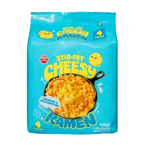 Cheesy Ramen Noodles, Mac & Cheese Meets Ramen, Cheddar & Mascarpone Flavor, Korean Instant Ramen, 3.88 oz Pack of 4