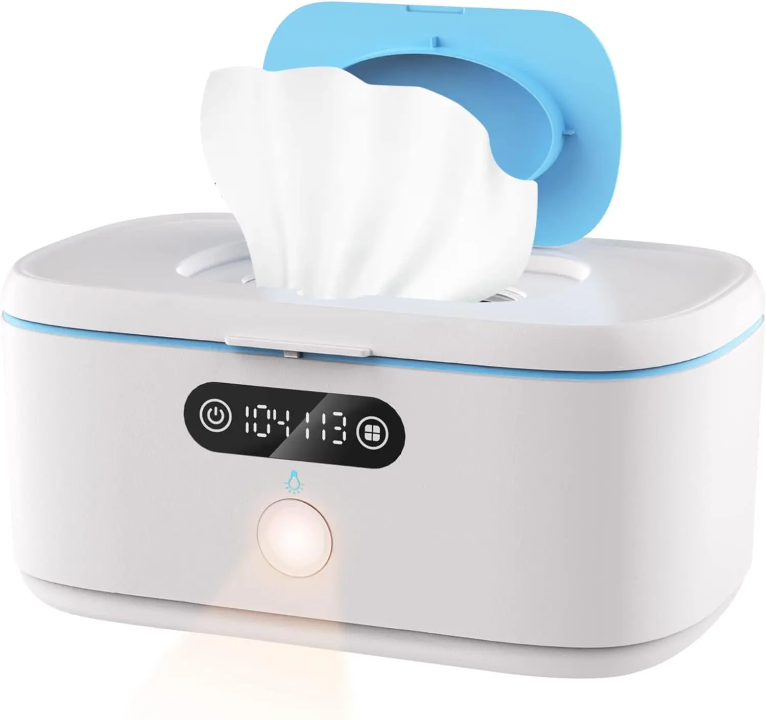 Bellababy Wipe Wamer for Vehicle and Home Use, Baby Wet Wipes Dispenser and Diaper Wipe Warmer with Night Light,Temperature Display,No Need Water and Sponge, ¨H and ¡æ Convertible