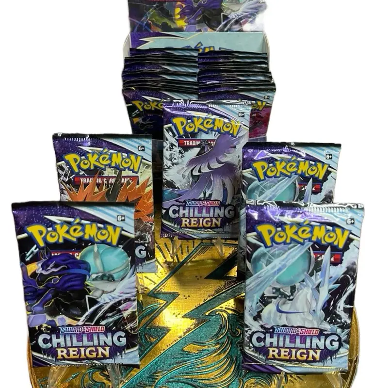 POKEMON: CHILLING REIGN 5 PACK BUNDLE ( 5 FACTORY SEALED BOOSTER PACKS FROM FACTORY SEALED BOOSTER BOXES)