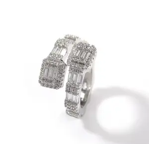 Sparkling Iced Out Baguette Ring