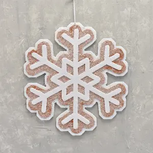 Frosted Giant Cookie Ornament Double Sided 16.5'' in Brown/White Style B | QGC22