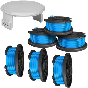 Weed Eater String Trimmer AC14RL3A Spool Generic Replacement for Ryobi One Plus + 18V 24V 40V Cordless Trimmers and Cap Covers (6 Spool, 1 Cap)