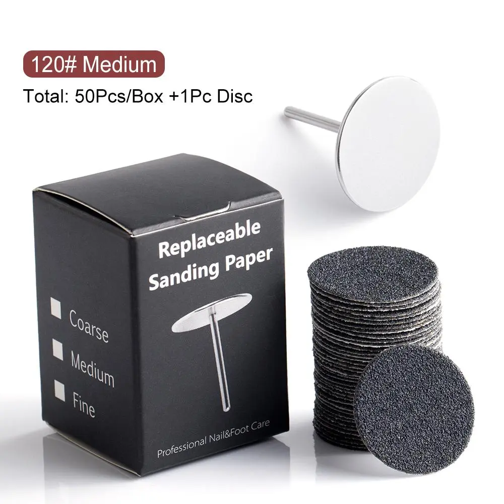 Foot Callus Remover Professional Replacement Sandpaper with Metal Disc Shaft Pedicure Tools Foot File for Dead Skin for Foot