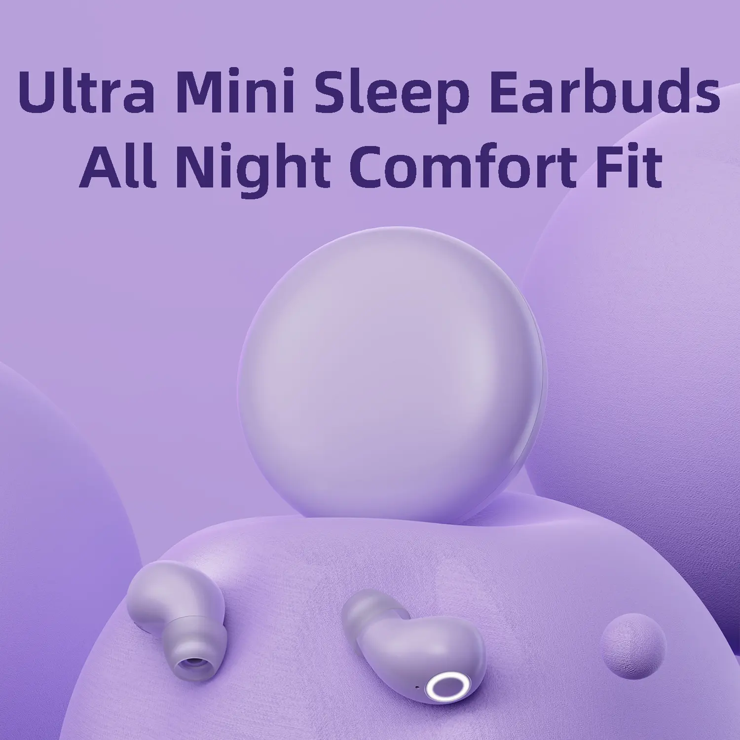 Tiny Invisible Bluetooth Sleep Earbuds, Low Profile Ultra Light Mini Wireless Earphones, No Ear Pressure Side Sleep Design, Immersive Stereo Sound for Bedtime, Travel, Office Work, Nap & Relaxing at Home